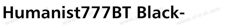 Humanist777BT Black字体转换 Humanist777BT Black字体转换